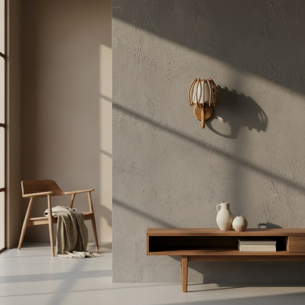 Provenance Wall Sconce Pair by Rattanology — close-up of handwoven rattan weave detail