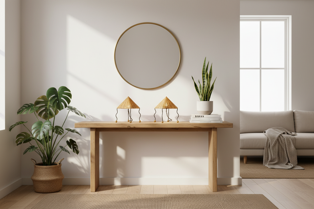 Living room console styling