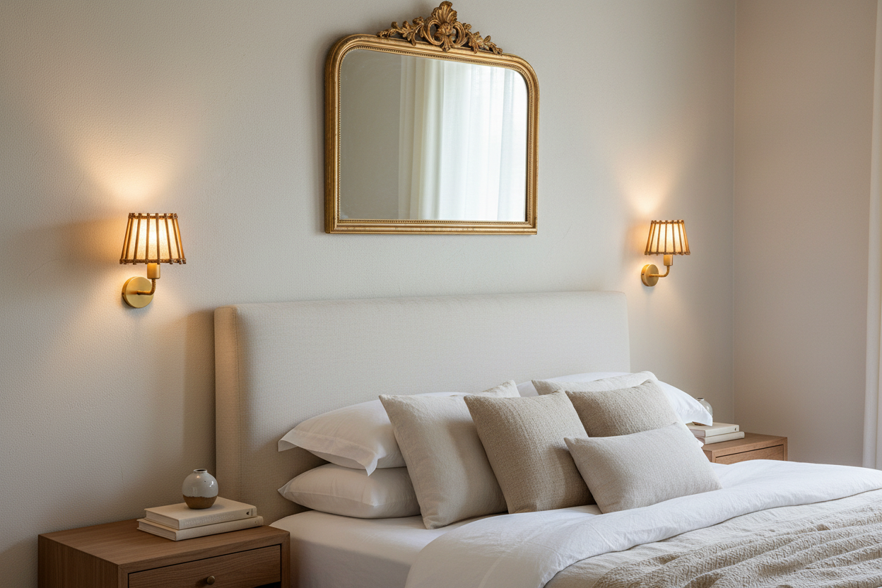 Pair of Rattan Wall Sconces