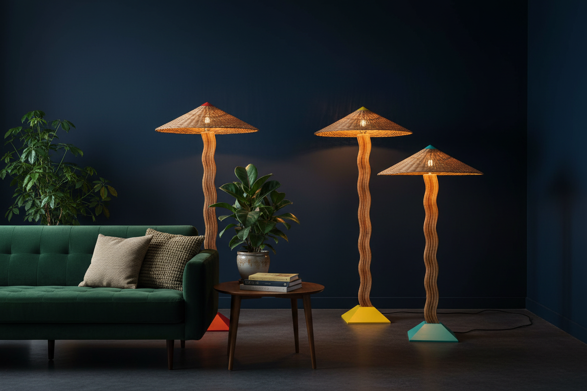 Palette Floor Lamp Lifestyle - Dark Interior