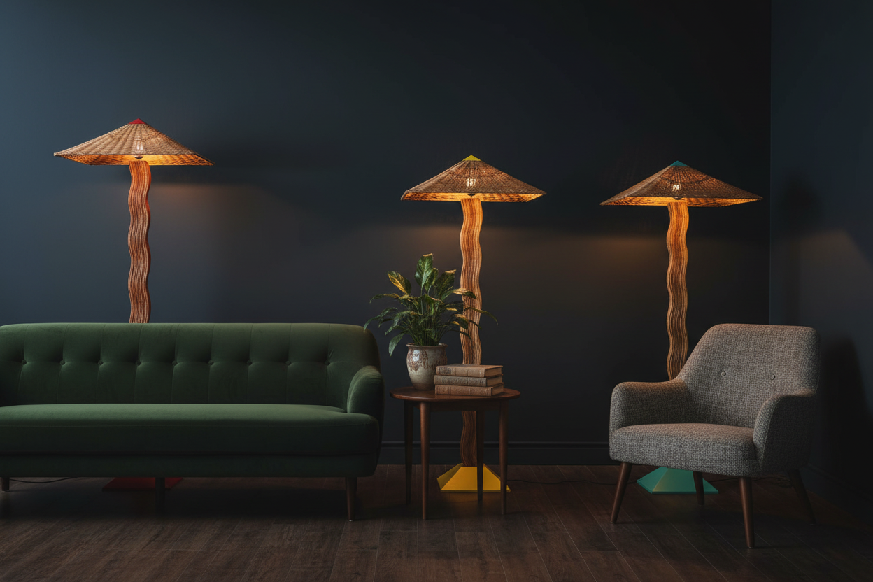 Palette Floor Lamp Lifestyle - Rectangular Shade