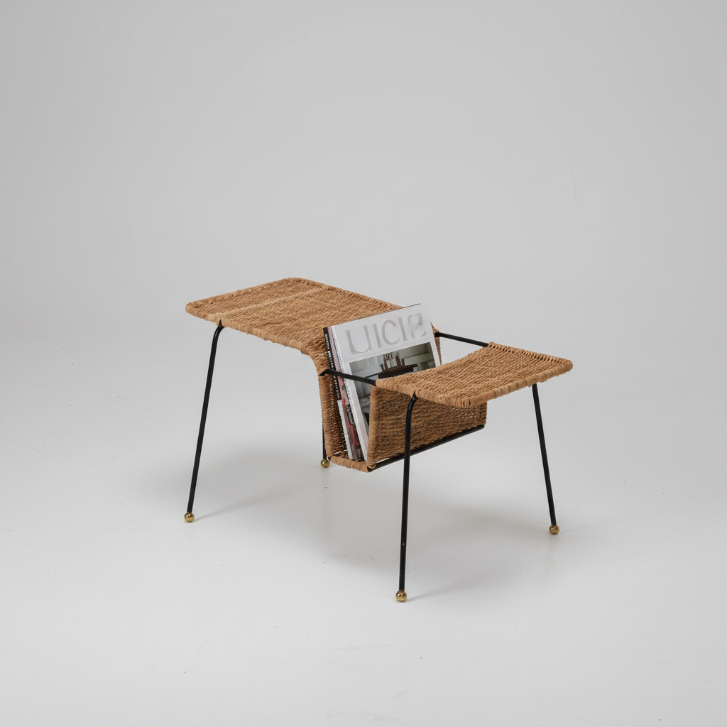 Rattanology Ledger Magazine Table — mid-century rattan furniture, handcrafted in the Philippines