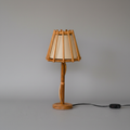 Professional studio photo of rattan table lamp
