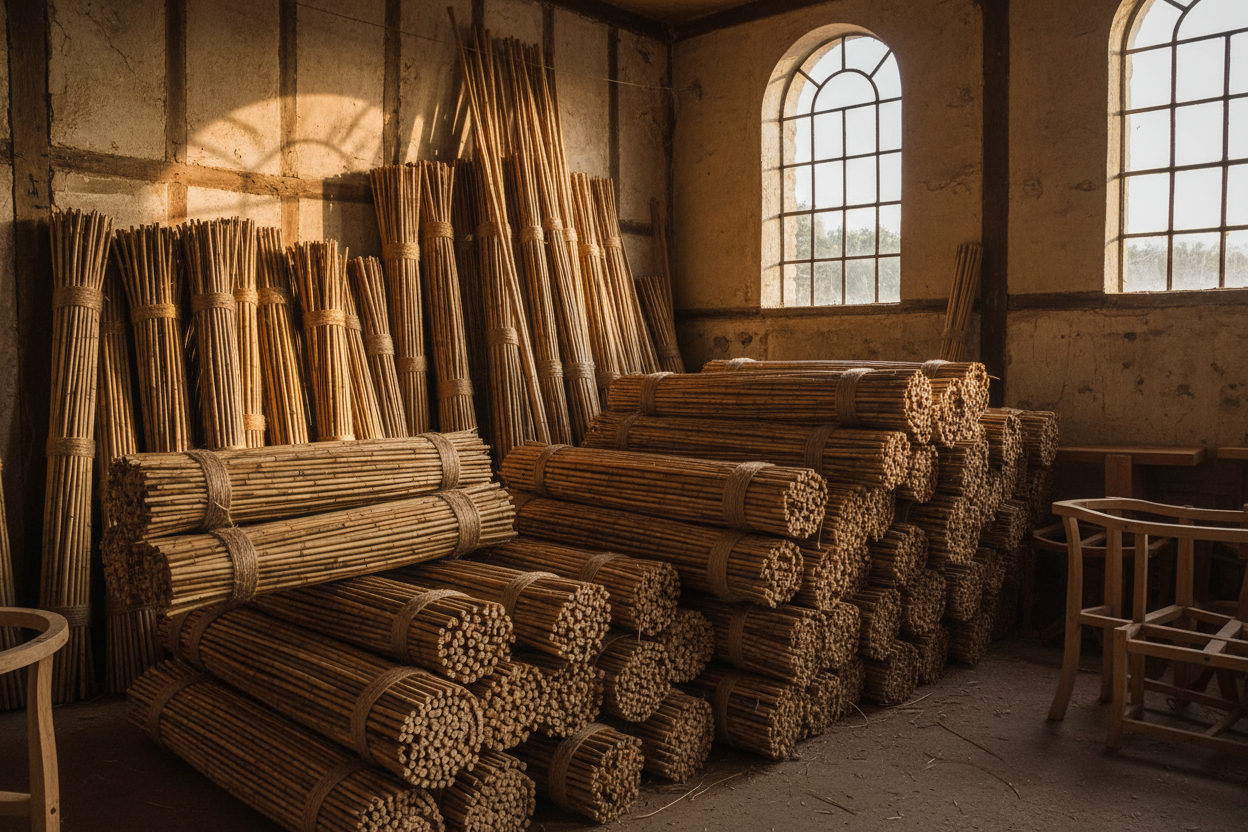 Rattan bundle stacked drying 
