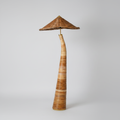 Rattan floor lamp square profile