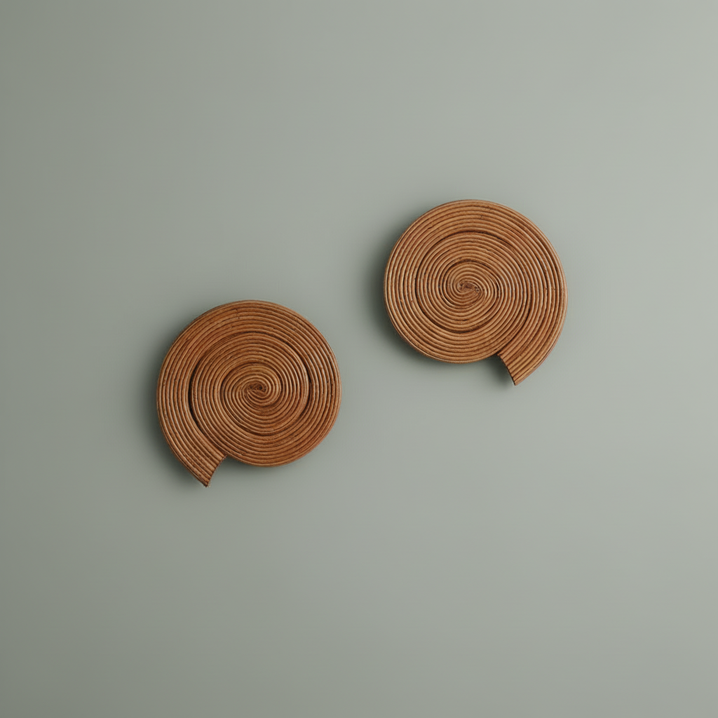 Coastal rattan wall sconce, warm ambient lighting – Rattanology