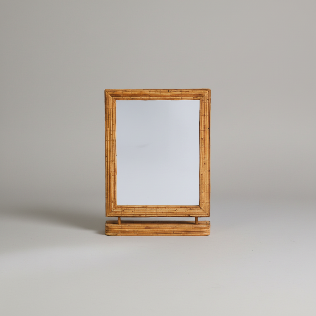 Rattan Vanity Mirror Product Photo