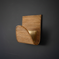 Rattan Wall Sconce on Darker Grey Background