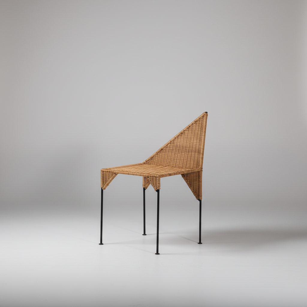 Triangle chair studio photo - angle view